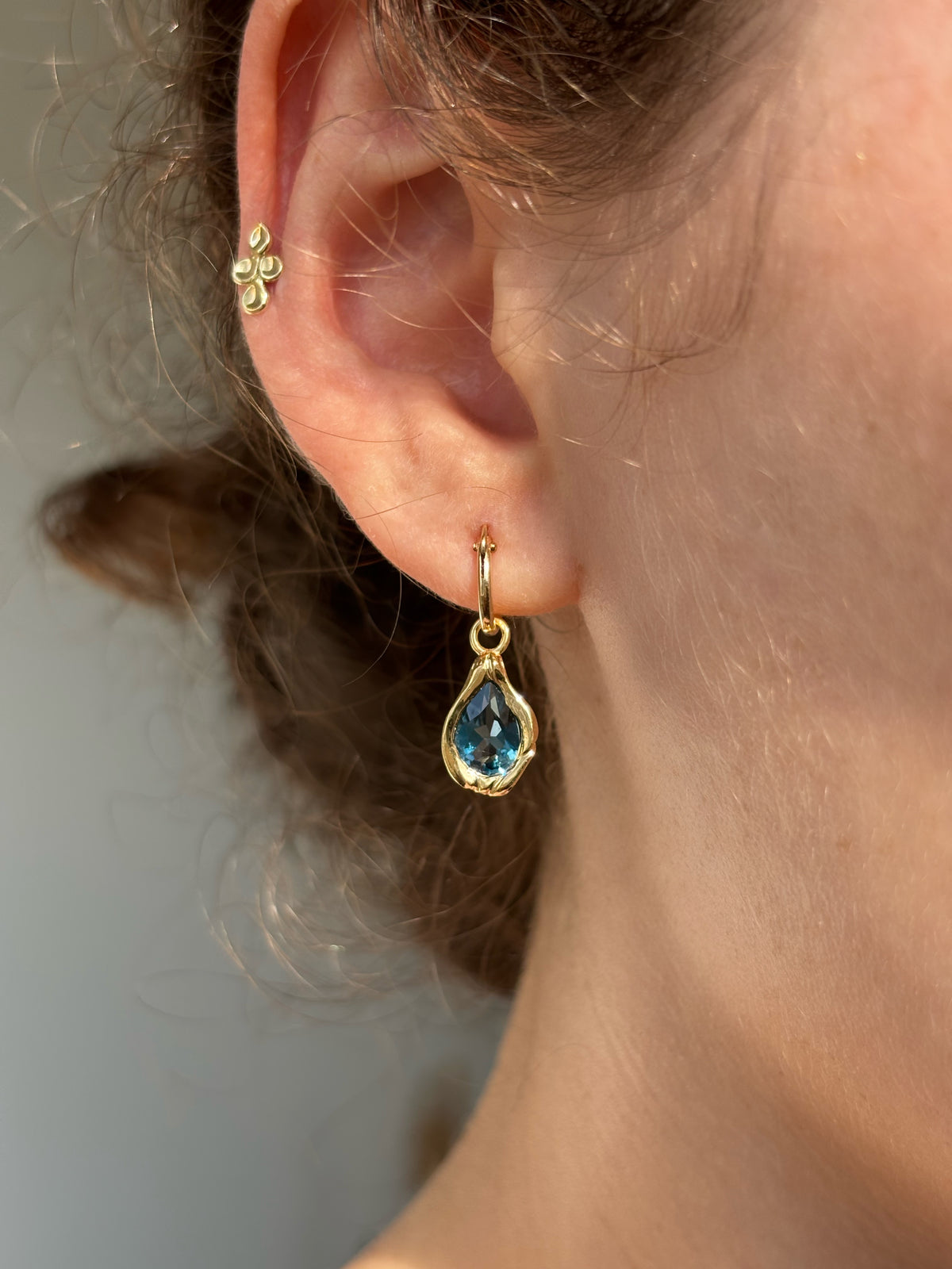 Drop Earrings London Blue Topaz