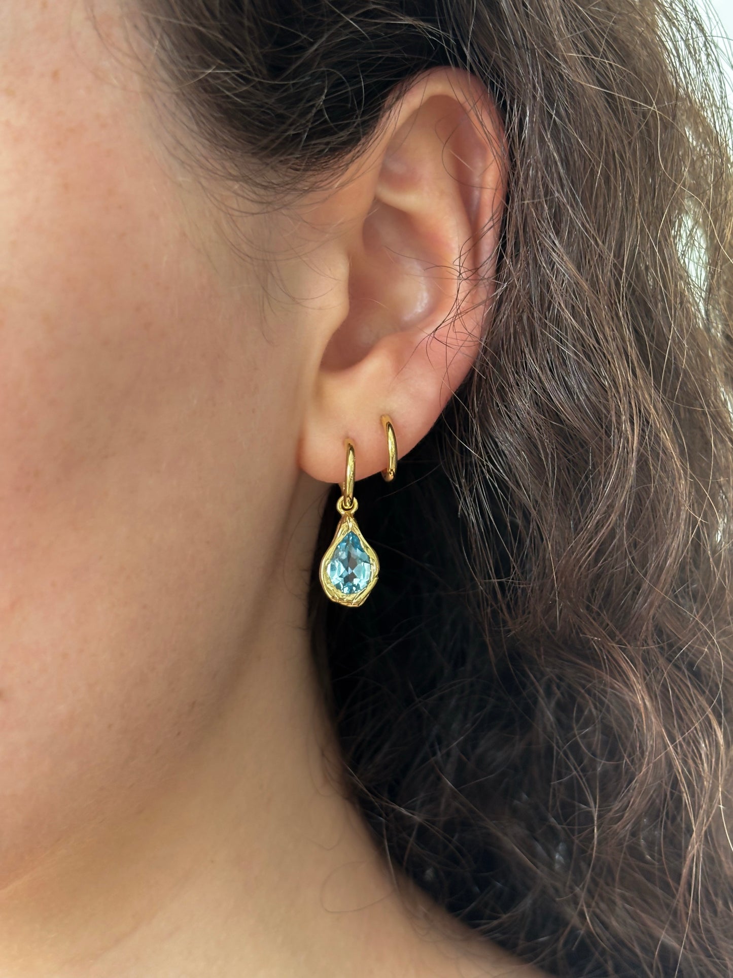 Drop Earrings 14K Solid Gold