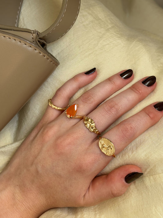 Nehara Ring - carnelian