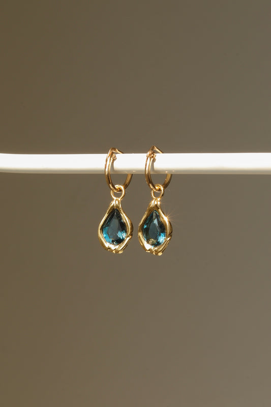 Drop Earrings 14K Solid Gold